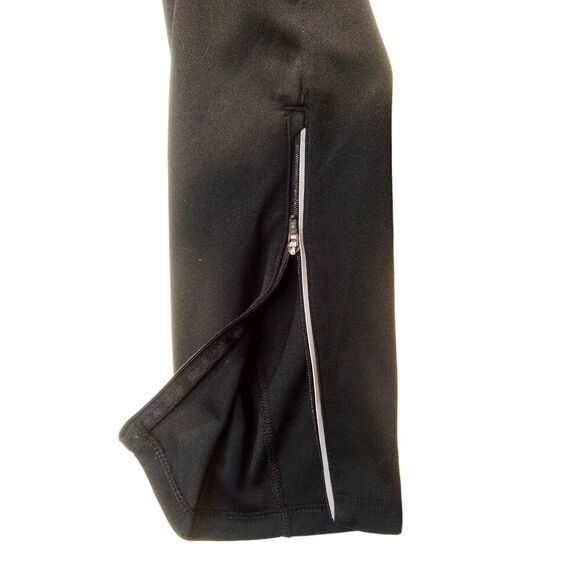 Nike DRI Fit Black Elastic + Drawstring Track Pants Zippered Ankles And Pockets - Picture 5 of 13